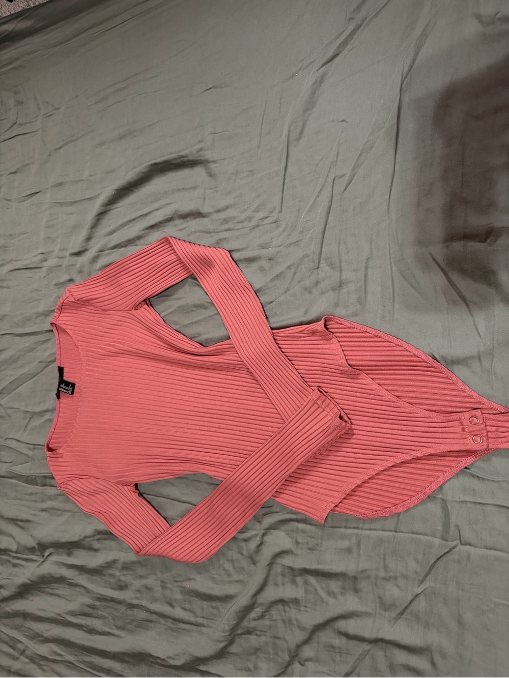 🩷 Pink Ribbed Long Sleeve Bodysuit | Soft Stretch | Coquette & Balletcore 🩷